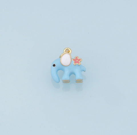 Blue Elephant Charm